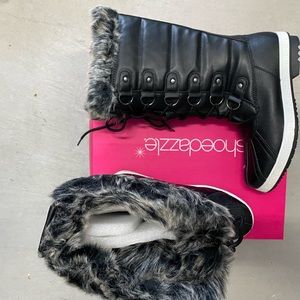 New women’s Shoe Dazzle Sz 7 winter boots black
